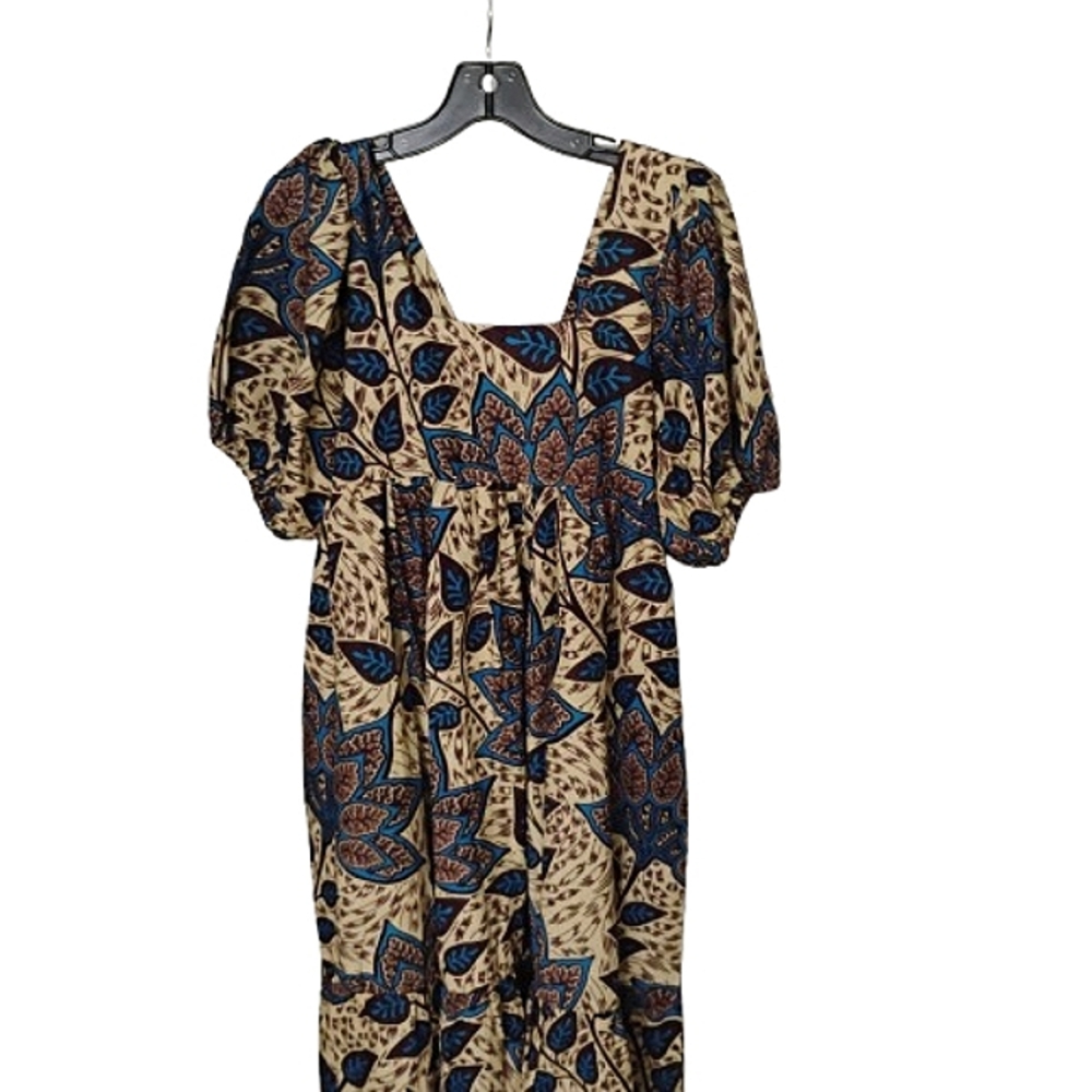 NWT! F&B African Smocked Sundress Puff Sleeves Pockets Maxi Small Resort - Picture 9 of 16